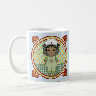 Kleine schwarze Mädchenschwester Kaffeetasse