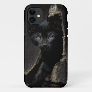 Kleine schwarze Miezekatze Case-Mate iPhone Hülle