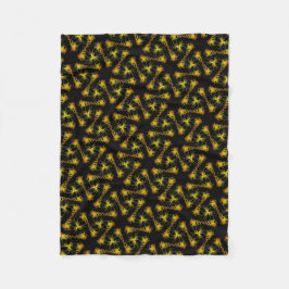 Kleine schwarze und orangefarbene Poldecke Fleecedecke