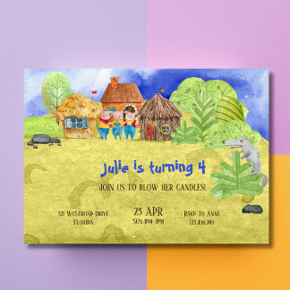 Kleine Schweine zum Geburtstag Einladung