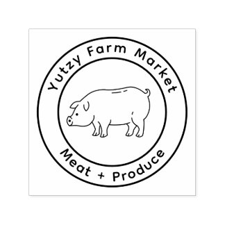 Kleine Schweinefarm-Markt  Permastempel