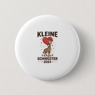 Kleine Schwester 2024 Niedliche Giraffe Schwester Button