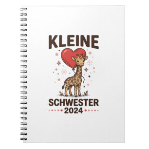 Kleine Schwester 2024 Niedliche Giraffe Schwester  Notizblock