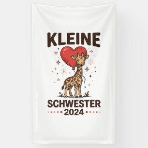 Kleine Schwester 2024 Niedliche Giraffen-Schwester Banner