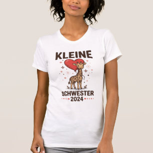 Kleine Schwester 2024 Niedliche Giraffen-Schwester T-Shirt