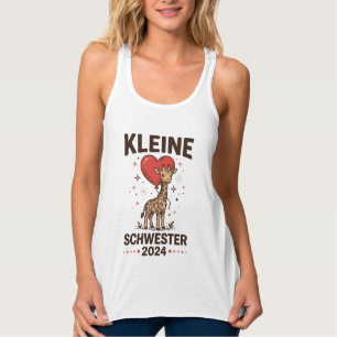 Kleine Schwester 2024 Niedliche Giraffen-Schwester Tank Top