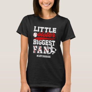 Kleine Schwester Baseball Catcher Schwester Baseba T-Shirt