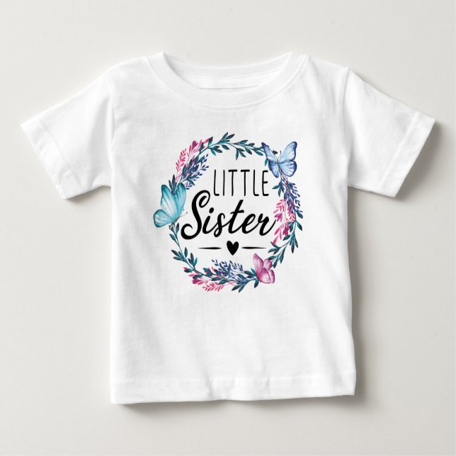 kleine Schwester bewundernswerte Blumenkranz niedl Baby T-shirt (Vorderseite)