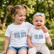 Kleine Schwester Blaues Herz-Geschwister passende 