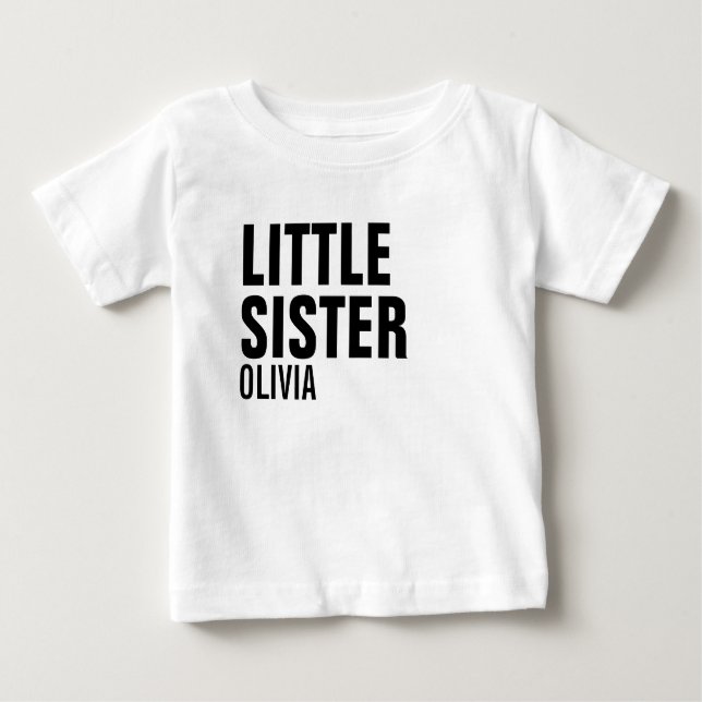 Kleine Schwester Custom Baby Romper Baby T-shirt (Vorderseite)