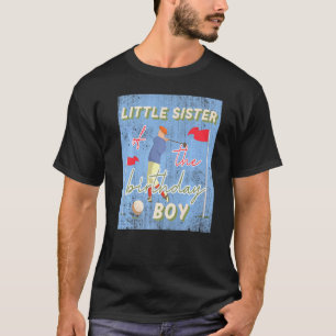 Kleine Schwester des Birthday Boy Golf Thema Match T-Shirt