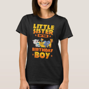 Kleine Schwester des Geburtstags Junge Zoo Safari T-Shirt