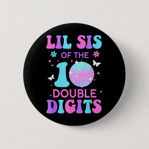 Kleine Schwester des Geburtstagsmädchens Doppelte Button