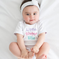 Kleine Schwester Farbige Schrift Personalisiert