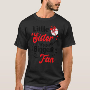 Kleine Schwester größter Fan Fußball T-Shirt