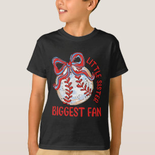 Kleine Schwester größter Fan Lustiger Spieltag Bys T-Shirt