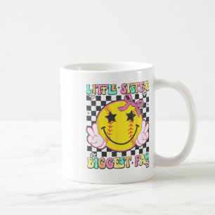 Kleine Schwester größter Fan Retro Softll Schweste Kaffeetasse