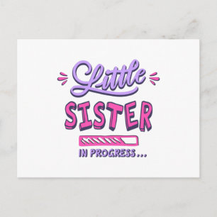 Kleine Schwester im Gange Postkarte