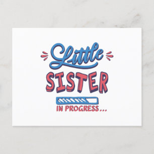 Kleine Schwester im Gange Postkarte