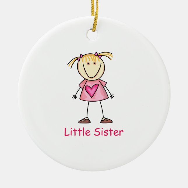 KLEINE SCHWESTER KERAMIK ORNAMENT (Vorne)