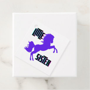 Kleine Schwester Lila Pony Geschenkanhänger