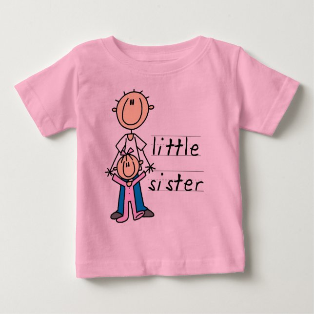 Kleine Schwester mit Big Brother T - Shirt und Ges (Vorderseite)