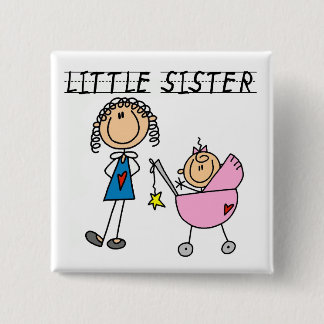 Kleine Schwester mit großen SIS-T-Shirts Button