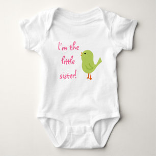Kleine Schwester-nettes Vogel-Shirt Baby Strampler