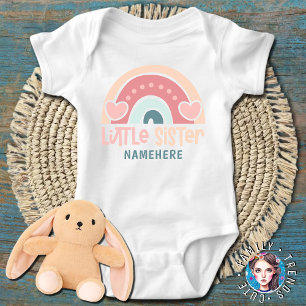 Kleine Schwester Personalisiert Baby Strampler