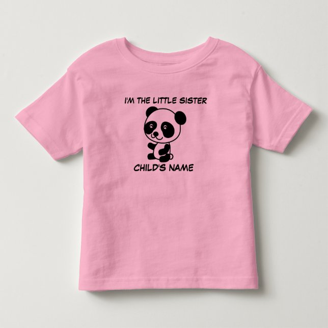 KLEINE SCHWESTER Personalisierte T - Shirt (Vorderseite)