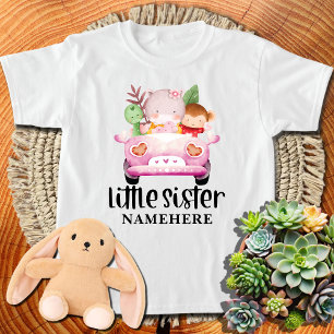 Kleine Schwester Personalisierter Name T-Shirt