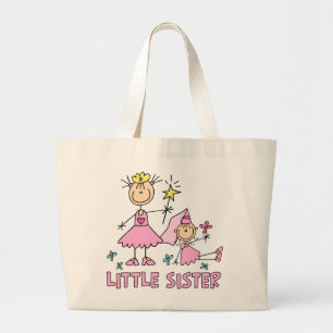 Kleine Schwester Stock-Prinzessin-Duo Jumbo Stoffbeutel