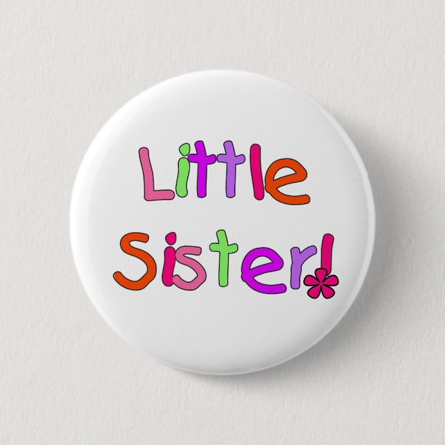 Kleine Schwester-T - Shirts und Geschenke Button (Vorderseite)