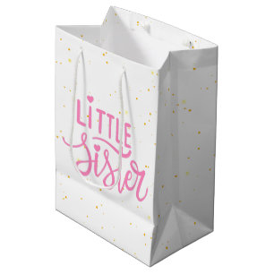 Kleine Schwester Typografie Modren Text Mittlere Geschenktüte