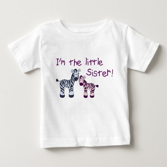 Kleine Schwester (von einem großen Bruder) Zebra-T Baby T-shirt (Vorderseite)