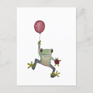 kleine schwimmende Frosch-Postkarte Postkarte