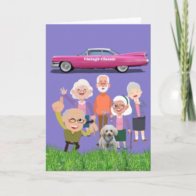 Kleine Senioren gegliederte Mitteilungskarten (Vorderseite)