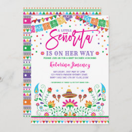 Kleine Senorita Fiesta Babydusche mexikanische Flo Einladung