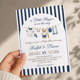 Kleine Slugger Baby Shower Einladung
