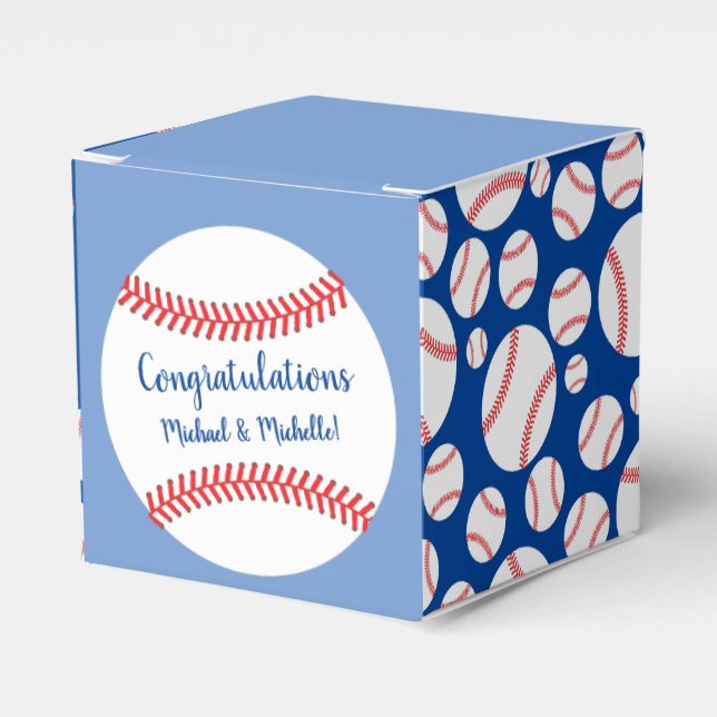 Kleine Slugger Baseball Baby Duschbox Geschenkschachtel (Vorderseite)