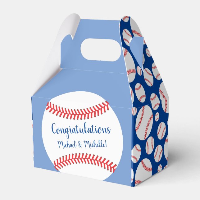Kleine Slugger Baseball Babydusche Geschenkschachtel (Vorderseite)