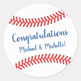 Kleine Slugger Baseball Babydusche Runder Aufkleber