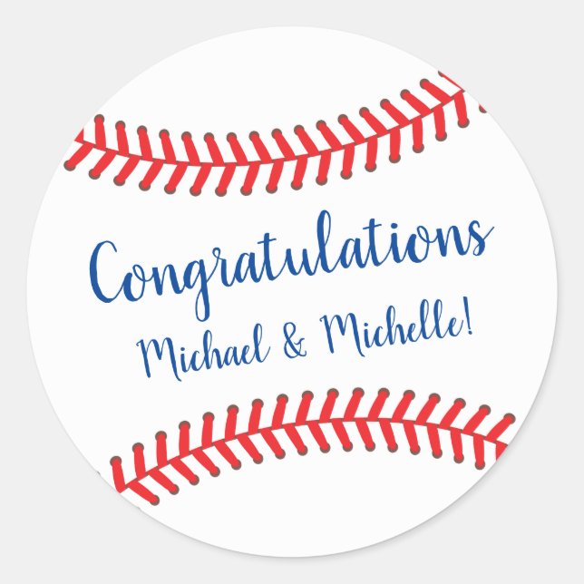 Kleine Slugger Baseball Babydusche Runder Aufkleber (Vorderseite)