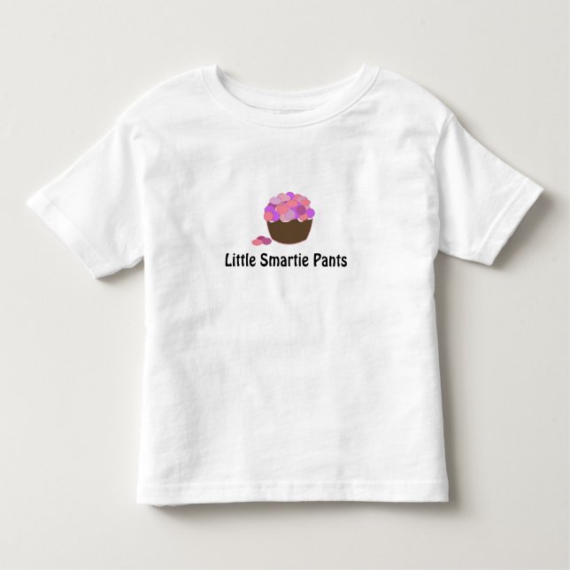Kleine Smartie Pants Cupcake Design Kleinkind T-shirt (Vorderseite)