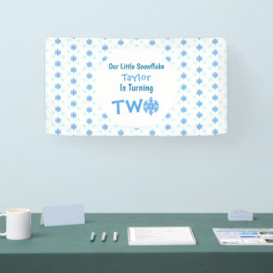 Kleine Snowflake 2. Geburtstag Banner