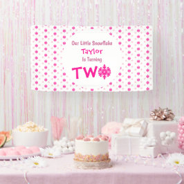 Kleine Snowflake 2. Geburtstag Banner