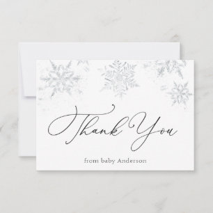 Kleine Snowflake Babydusche Danke