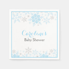 Kleine Snowflake Babydusche Napkin Serviette