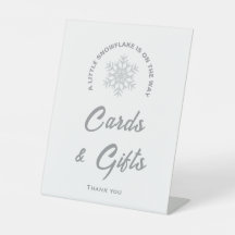 Kleine Snowflake Babyduschkarten & Geschenkssigne