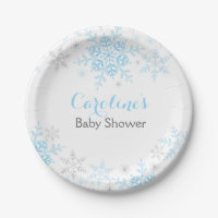 Kleine Snowflake Babyduschplatte